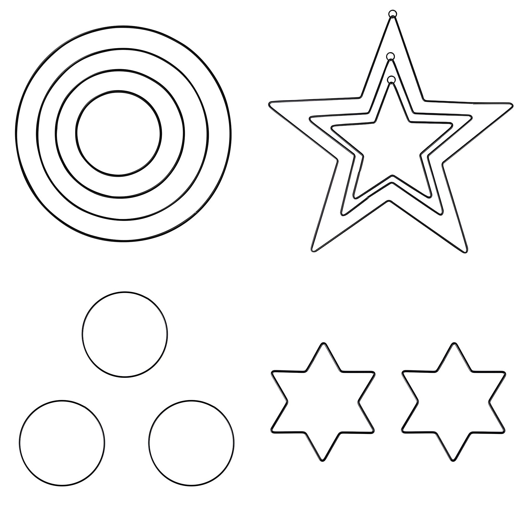 KARIN JITTENMEIER Kreativ-Set Metallringe & Metallsterne 15tlg.