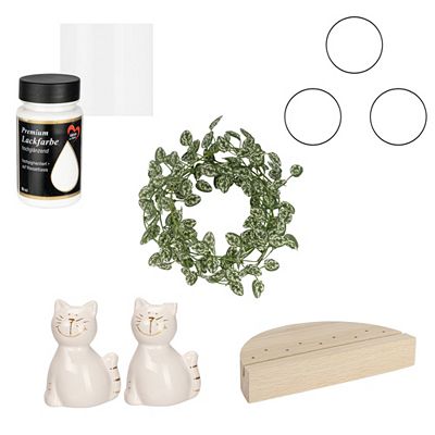 KARIN JITTENMEIER Kreativ-Set Deko Figuren & Efeu Girlande 8tlg.