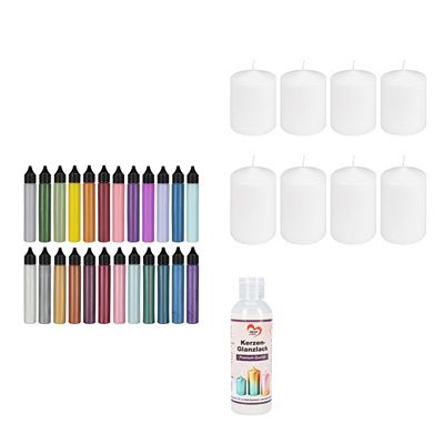 KARIN JITTENMEIER Club Artikel Stumpenkerzen & Kerzenfarben 32tlg.