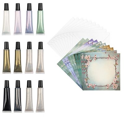 KARIN JITTENMEIER Grußkarten-Set Perlen Pens & Motiv-Grußkarten 32tlg.