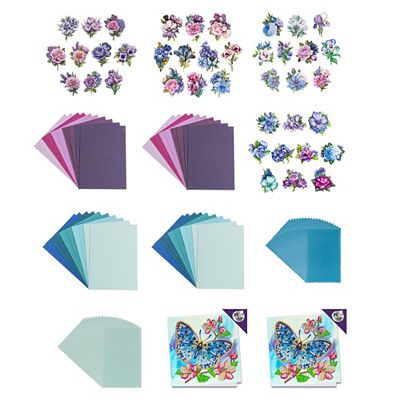 KARIN JITTENMEIER Grußkarten-Set 3D Motive & Transparentpapier 172tlg.