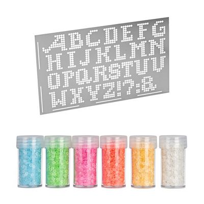 Thumbnail - KARIN JITTENMEIER Diamond Painting-Set Lineal Buchstaben & Steine 7tlg.