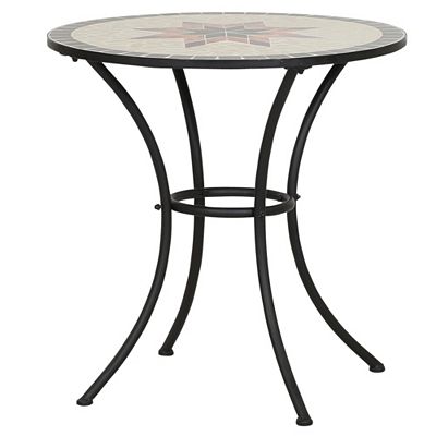 SIENA GARDEN Tisch STELLA Mosaik-Optik Keramik-Tischplatte Größenauswahl