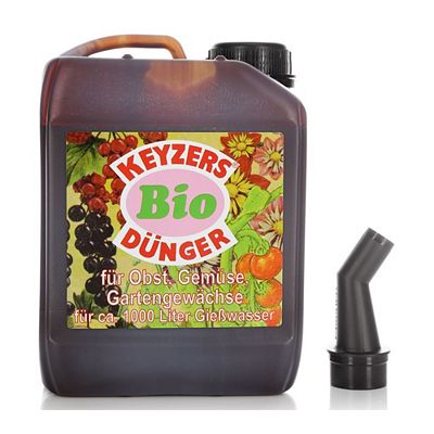 KEYZERS® Bio-Dünger für Obst & Gemüse neue Formel inkl. Ausgießer, 2,6l