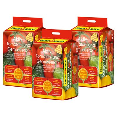 Thumbnail - FLORAGARD® Aktiv-Tomaten- & Gemüseerde mit Langzeitdünger 3x 20 Liter