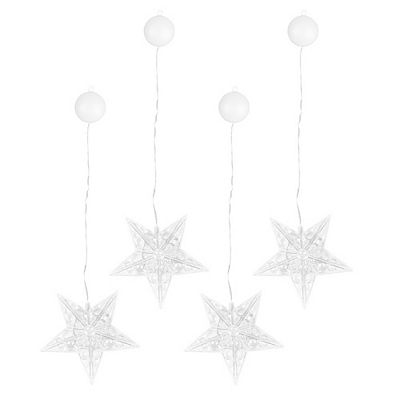 KARIN JITTENMEIER Dekorations-Set LED-Sterne mit Timer & Saugnapf 16tlg.