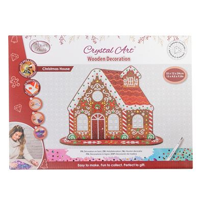CRAFT BUDDY™ Diamond Painting Lebkuchenhaus ca. 33x12x24cm 6tlg.