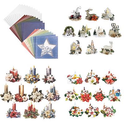 KARIN JITTENMEIER Grußkarten-Set Stern inkl. 3D-Motive 120tlg.