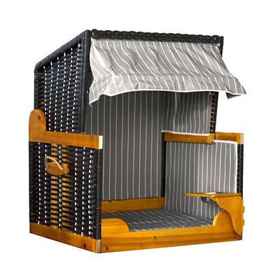 deVries Strandkorb Hundestrandkorb inkl. schwenkbaren Wassernapf & Abdeckhaube