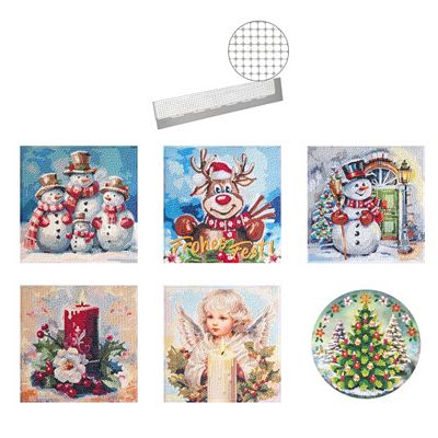 KARIN JITTENMEIER Diamond-Painting Bilder verschiedene Motive inkl. Lineal, 36tlg.