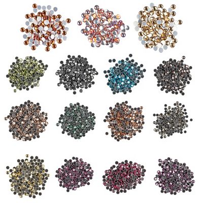KARIN JITTENMEIER Textildesign-Set Hot Fix Kristalle verschiedene Größen & Farben, 60tlg.
