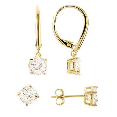 DIAMONIQUE® 2tlg. Ohrschmuck Set inkl. Schmuckbox = 4,00ct Silber 925