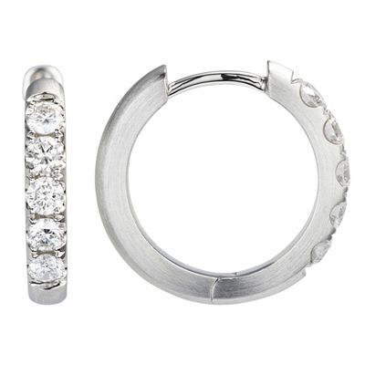 PLATINITY Creolen 10 Brillanten zus. ca. 0,50ct Platin 950