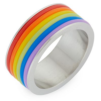 MY SECRET Ring poliert Silikon Inlay Edelstahl