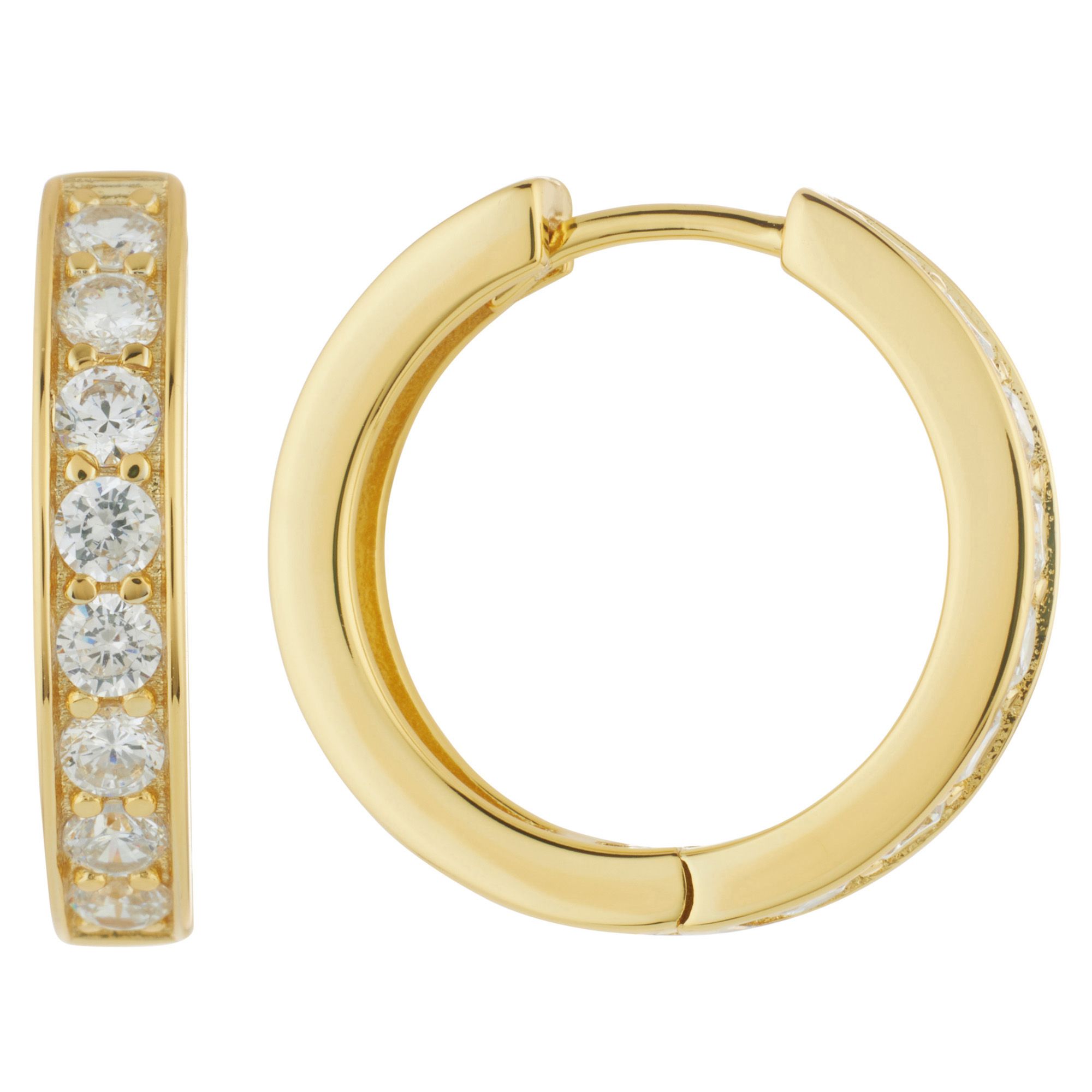 DIAMONIQUE® Creolen = 0,80ct Brillantschliff Silber 925