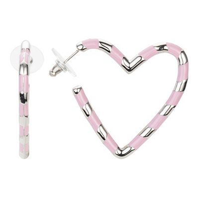 MY SECRET Herz-Creolen Emaillelack Paris Edelstahl