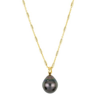 PERLEA Kette mit Anhänger Tahitizuchtperle ca. 10-11mm Silber 925