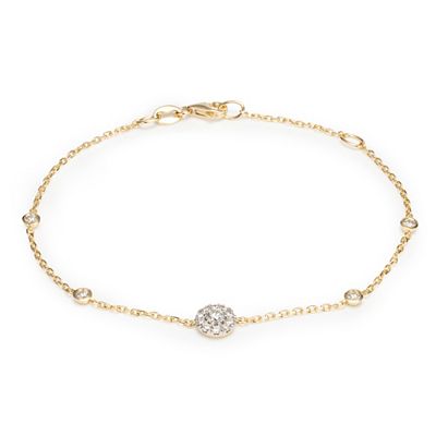 CANADIAN DIAMONDS Armband 15 Brillanten zus. ca. 0,52ct Gold 585