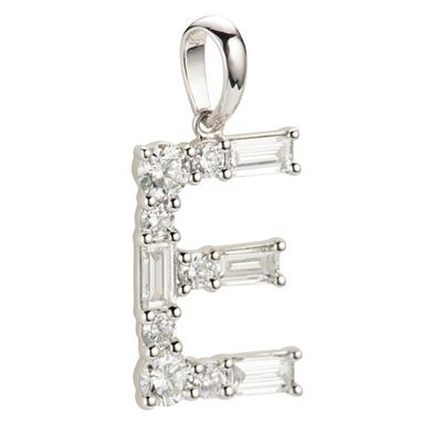 THOMAS & SOHN Lab Grown Diamanten mind 0,31ct Buchstaben - Anhänger Silber Palladio