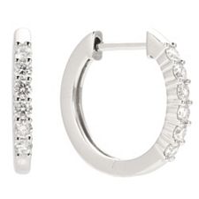 12 Brillanten Creolen zus. ca. 0,30ct Weiß/SI Platin 950