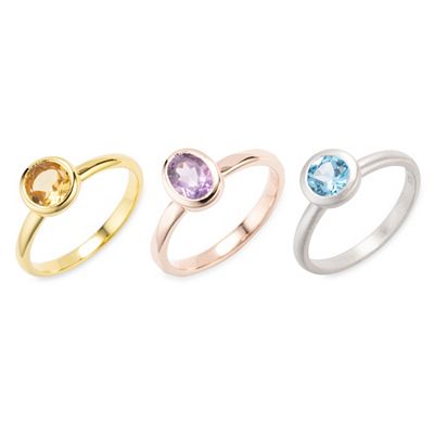 THOMAS & SOHN Edelsteine ca. 2,20ct 3tlg. Ring-Set Schliffmix Silber 925