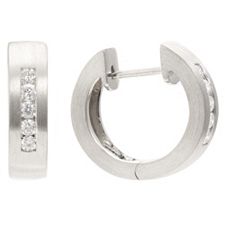 10 Brillanten Creolen zus. ca. 0,20ct Weiß/SI Platin 950