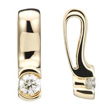 1 Brillant Anhänger ca. 0,23ct get.Weiß/lupenrein Gold 585