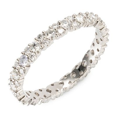 PLATINITY Eternity-Ring mind. 57 Brillanten zus. ca. 1,00ct Platin 950