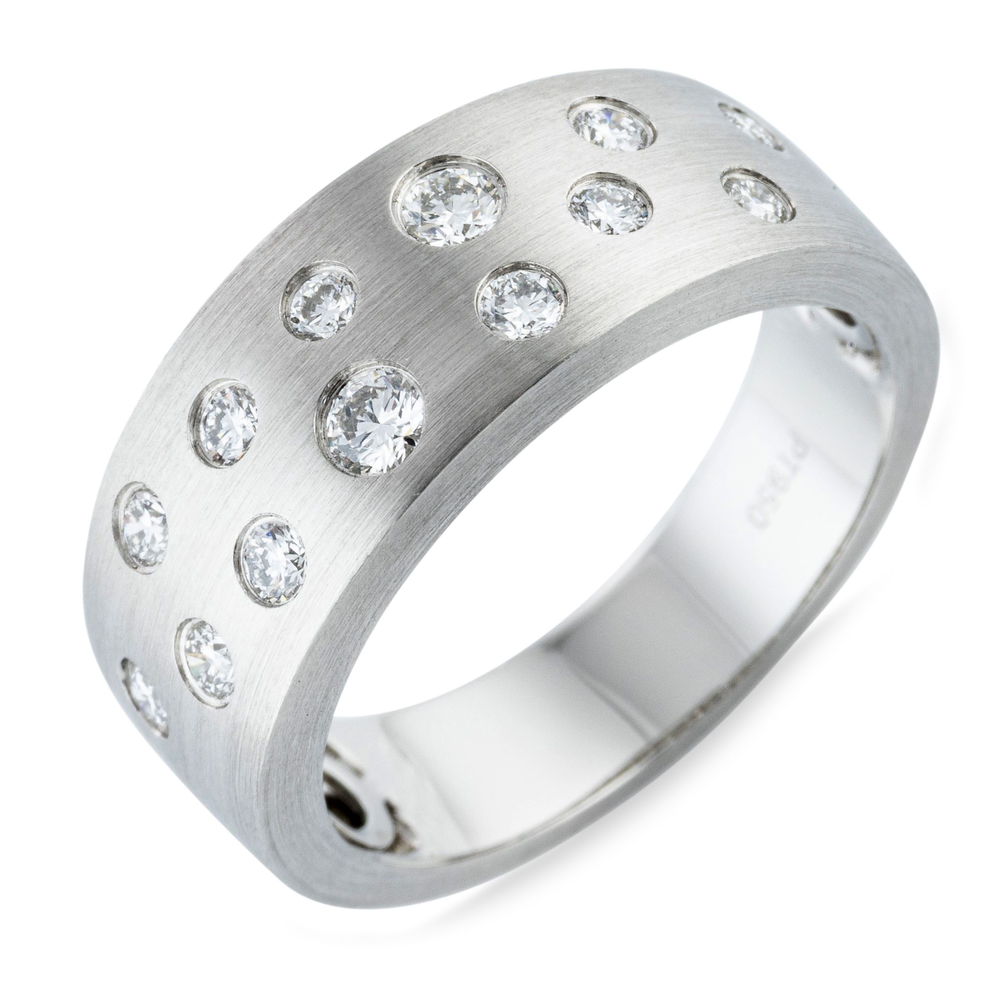 PLATINITY Sternenhimmel-Ring 13 Brillanten zus. ca. 0,40ct Platin 950