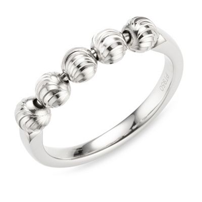 PLATINITY Kugel-Ring diamantiert mind. 3,6g Platin 950