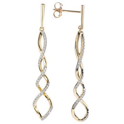 DIAMOUR Ohrhänger 78 Brillanten zus. ca. 0,25ct Gold 585