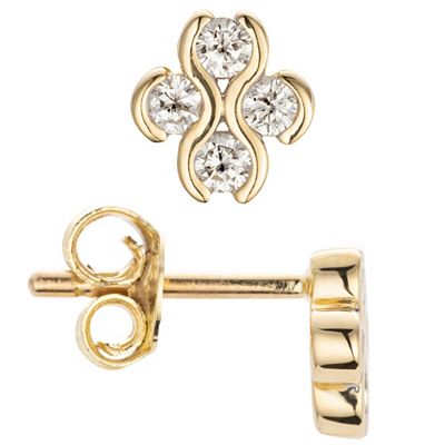 Thumbnail - CANADIAN DIAMONDS Ohrstecker 8 Brillanten zus. ca. 0,25ct Gold 585