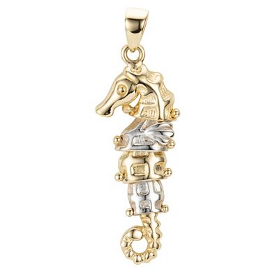 GOLDRAUSCH Anhänger Seepferdchen mind. 1,9g Gold 585, Bicolor