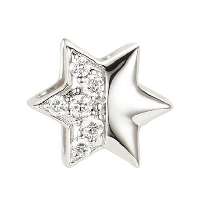 PLATINITY Stern-Anhänger 6 Brillanten zus. ca. 0,03ct Platin 950