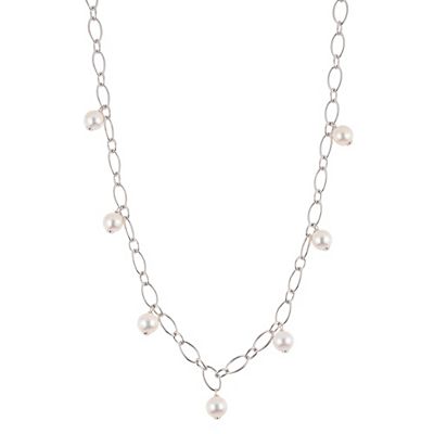 PERLEA Collier Süßwasserzucht- perlen 7,5-8mm Silber 925