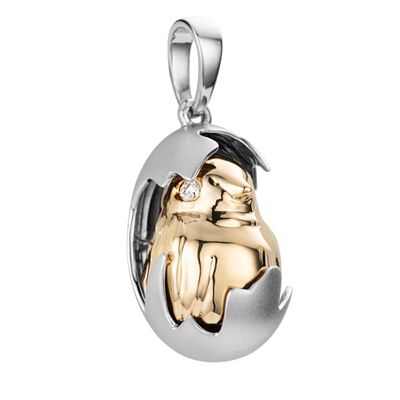 PLATINITY Küken-Anhänger 2 Brillanten zus. ca. 0,02ct Platin 950/Gold 750
