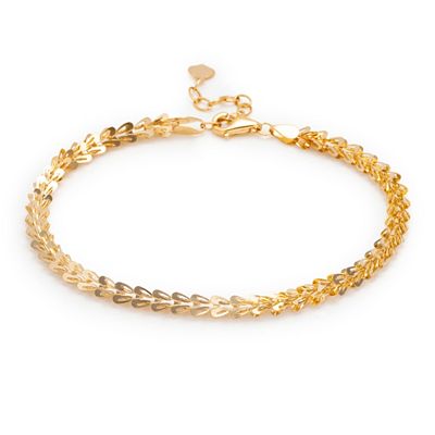 GOLDSCHMUCK FÜR MICH Herz-Armband Länge ca. 18+3,5cm mind. 3,4g Gold 585