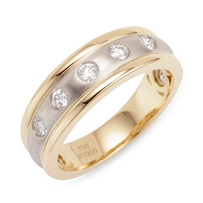 PLATINITY Ring 5 Brillanten zus. ca. 0,25ct Platin 950/Gold 750