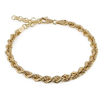 Kordelarmband Länge ca. 17+4cm 4,2-5,2mm poliert Silber 925