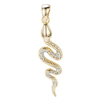 CANADIAN DIAMONDS Schlangen-Anhänger 19 Brillanten zus. ca. 0,09ct Gold 585