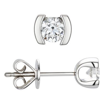 PLATINITY Solitär-Ohrstecker 2 Brillanten zus. ca. 0,35ct Platin 950