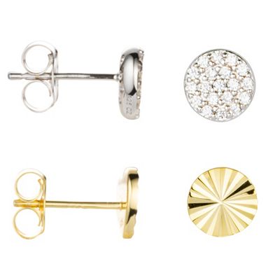 DIAMONIQUE® 2tlg. Ohrstecker Set mind. = 0,22ct Brillantschliff Silber 925