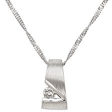 1 Brillant Anhänger mit Kette ca. 0,10ct Weiß/SI Platin 950