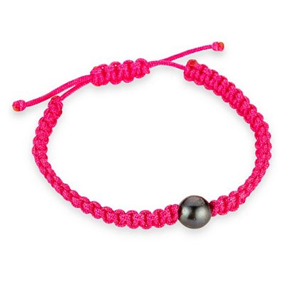 PERLEA Armband Makramee Tahitizucht- perle 9-11mm