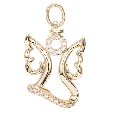 DIAMOUR Engel-Anhänger 21 Brillanten zus. ca. 0,10ct Gold 585