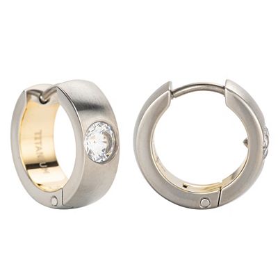 DIAMONIQUE® TITAN Creolen = 0,70ct Brillantschliff