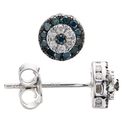 DIAMOUR Ohrstecker 54 Diamanten zus. ca. 0,33ct Silber 925