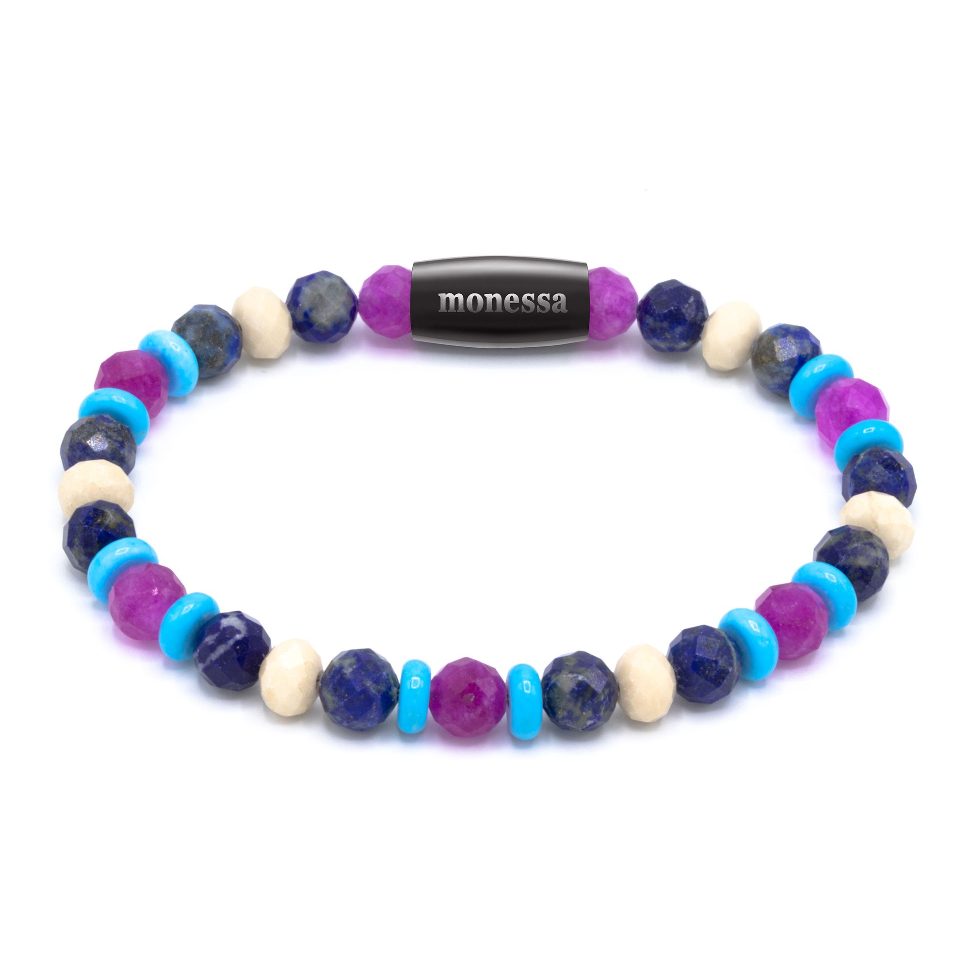 MONESSA Armband Edelsteine Schliffmix Magnetverschluss