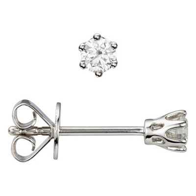 PLATINITY Solitär-Ohrstecker 2 Brillanten zus. ca. 0,20ct Platin 950