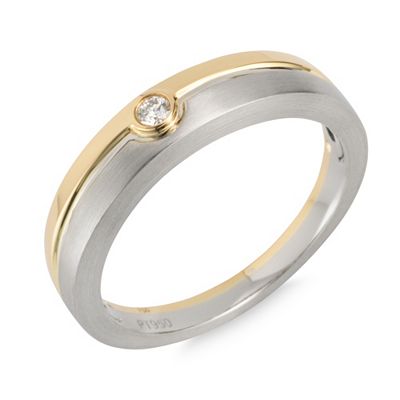 PLATINITY Ring 1 Brillant ca. 0,04ct Platin 950/Gold 750
